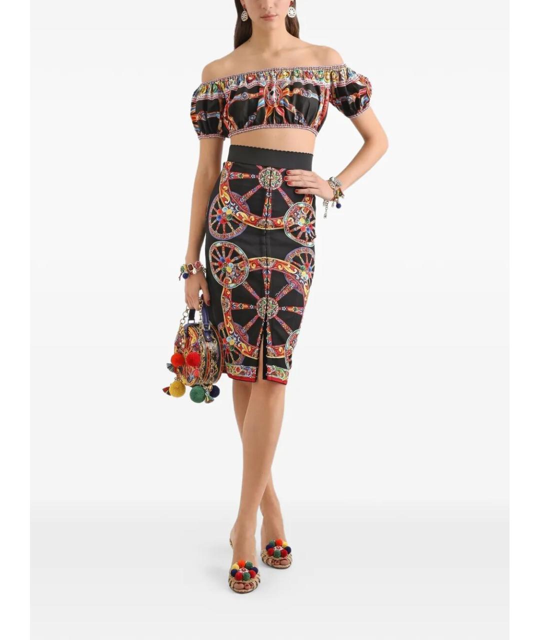 DOLCE&GABBANA Мульти хлопковая блузы, фото 2