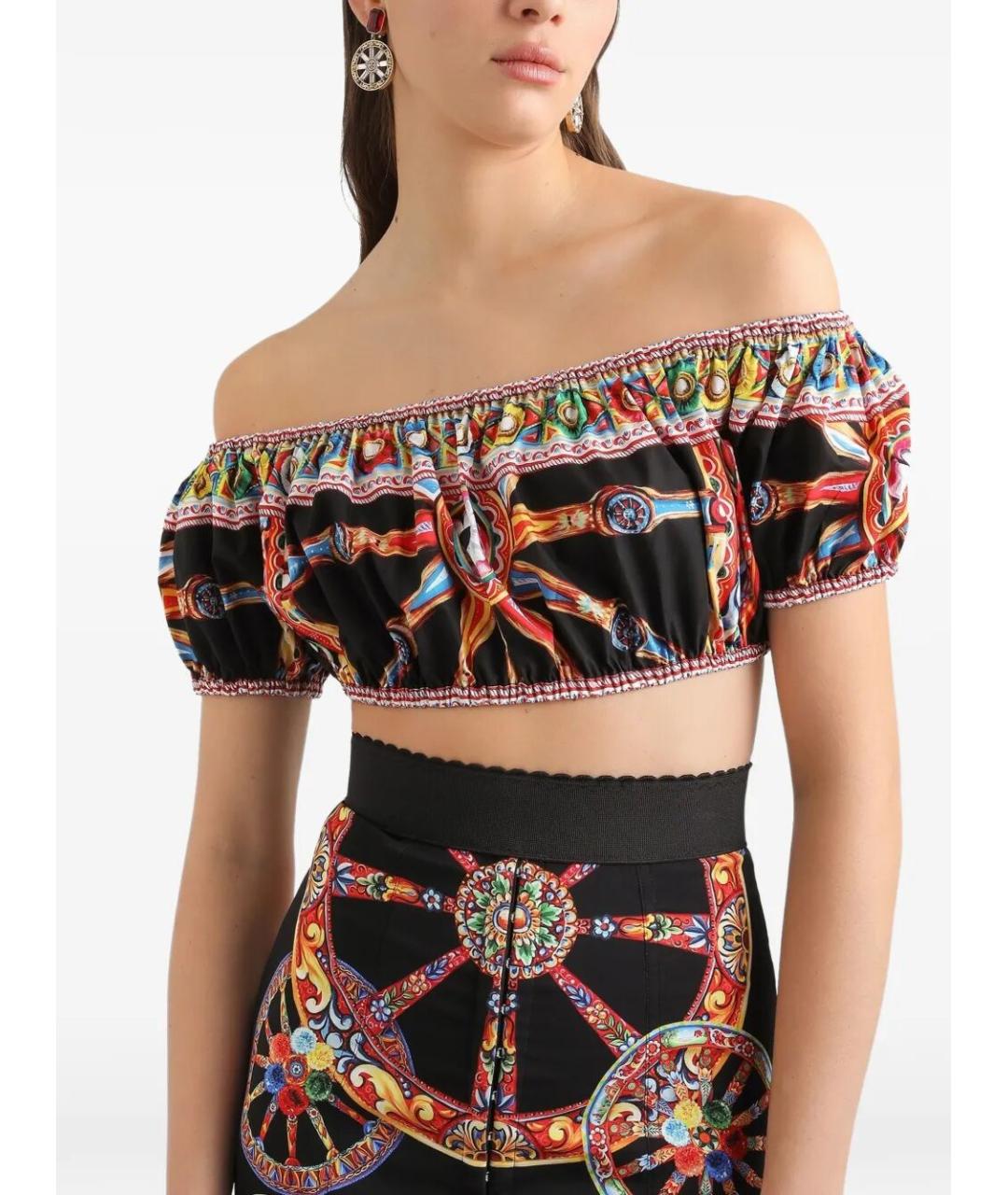 DOLCE&GABBANA Мульти хлопковая блузы, фото 5