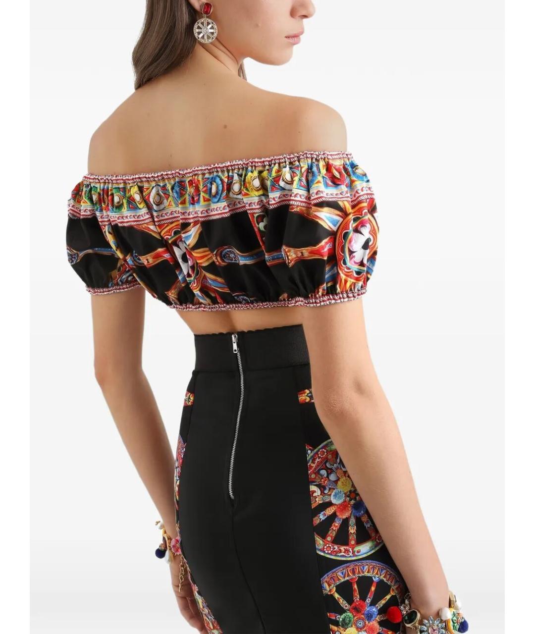 DOLCE&GABBANA Мульти хлопковая блузы, фото 4
