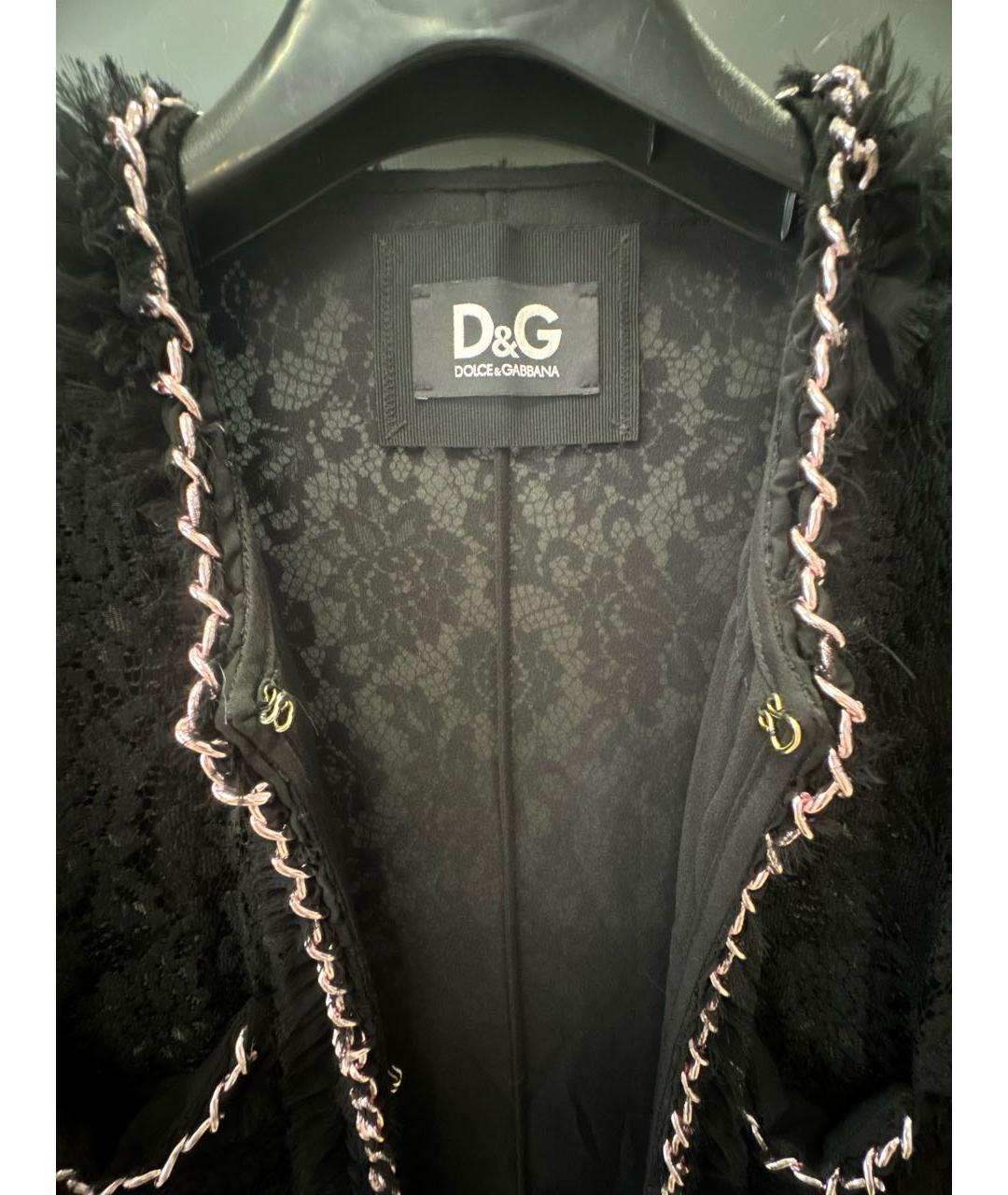 DOLCE&GABBANA Черный вискозный жакет/пиджак, фото 2