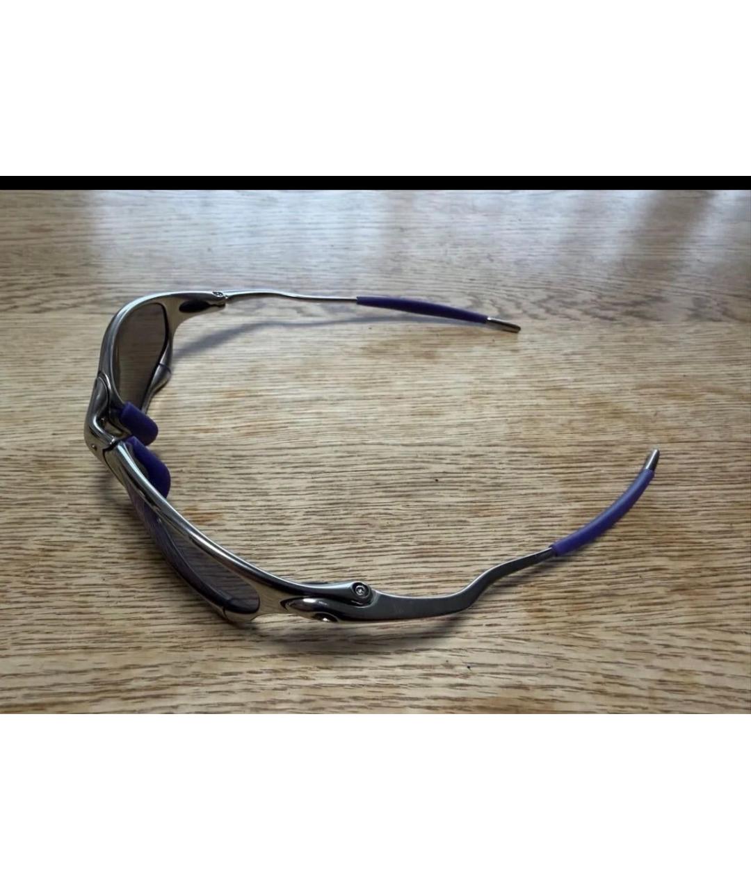 OAKLEY Серебряные металлические солнцезащитные очки, фото 2