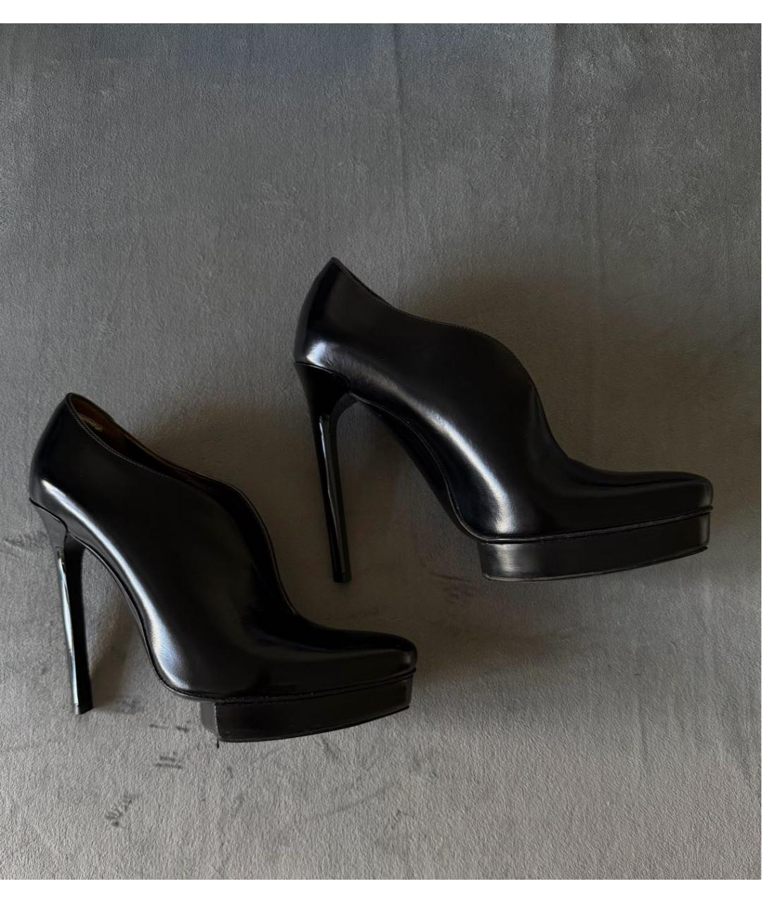 LANVIN Черные кожаные туфли, фото 5