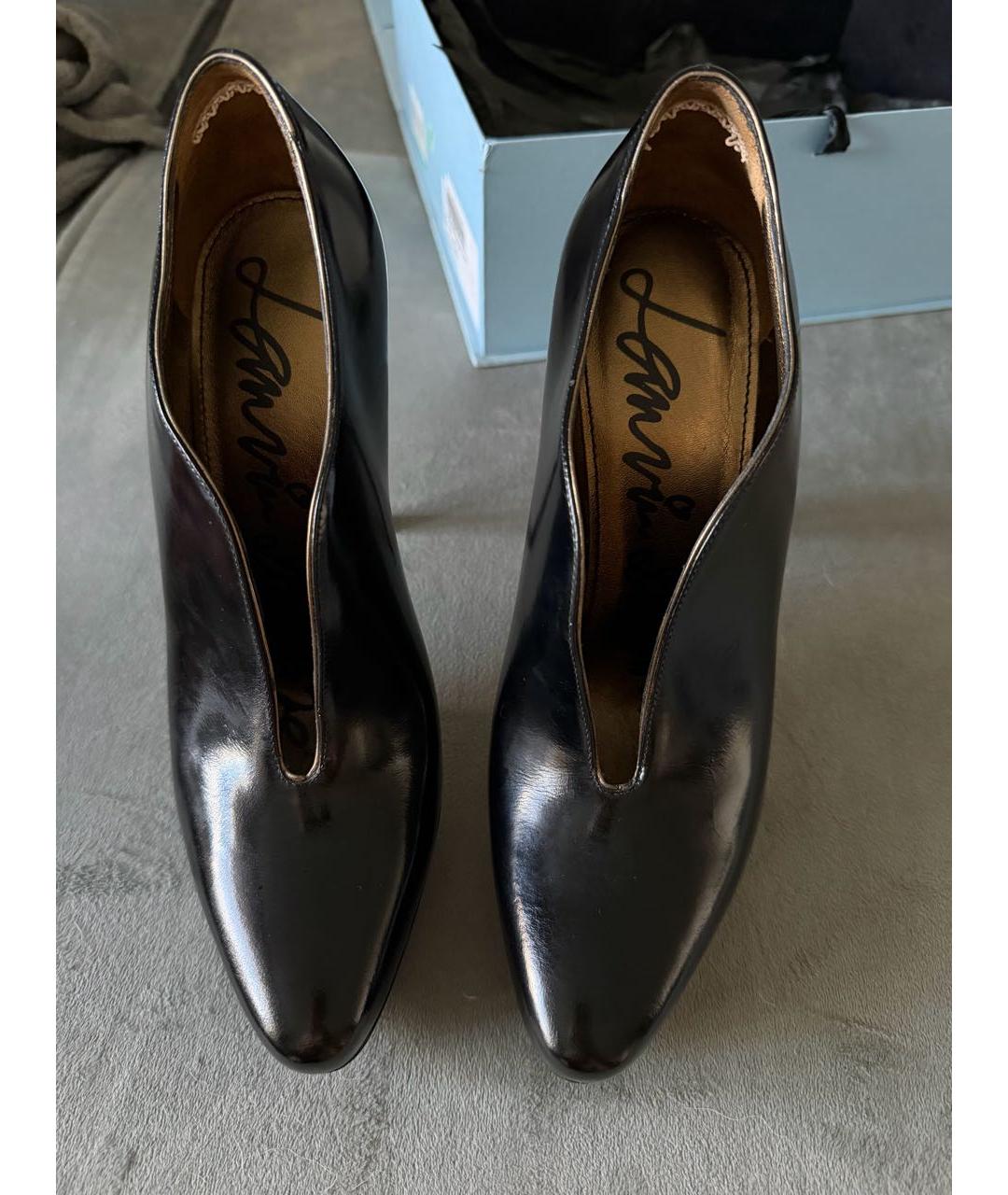 LANVIN Черные кожаные туфли, фото 2