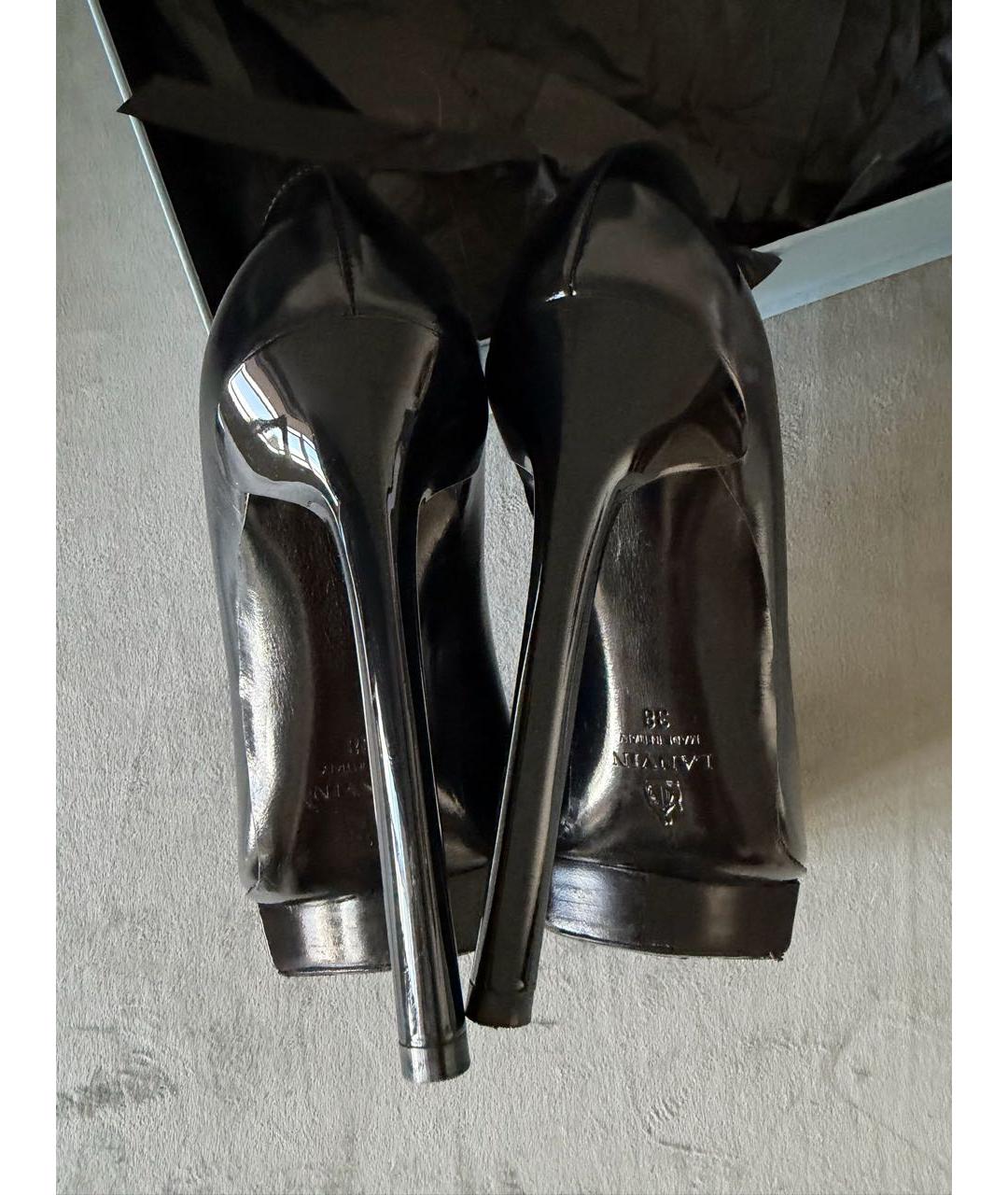 LANVIN Черные кожаные туфли, фото 4