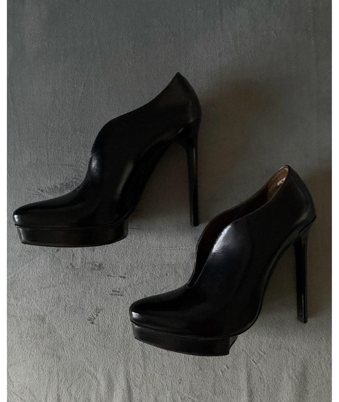 LANVIN Черные кожаные туфли, фото 6