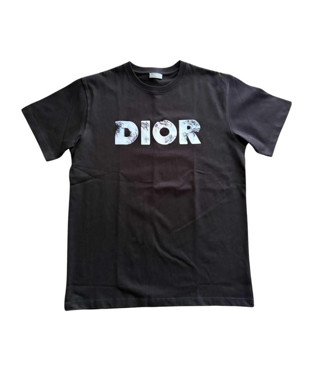 CHRISTIAN DIOR Черная хлопковая футболка, фото 1