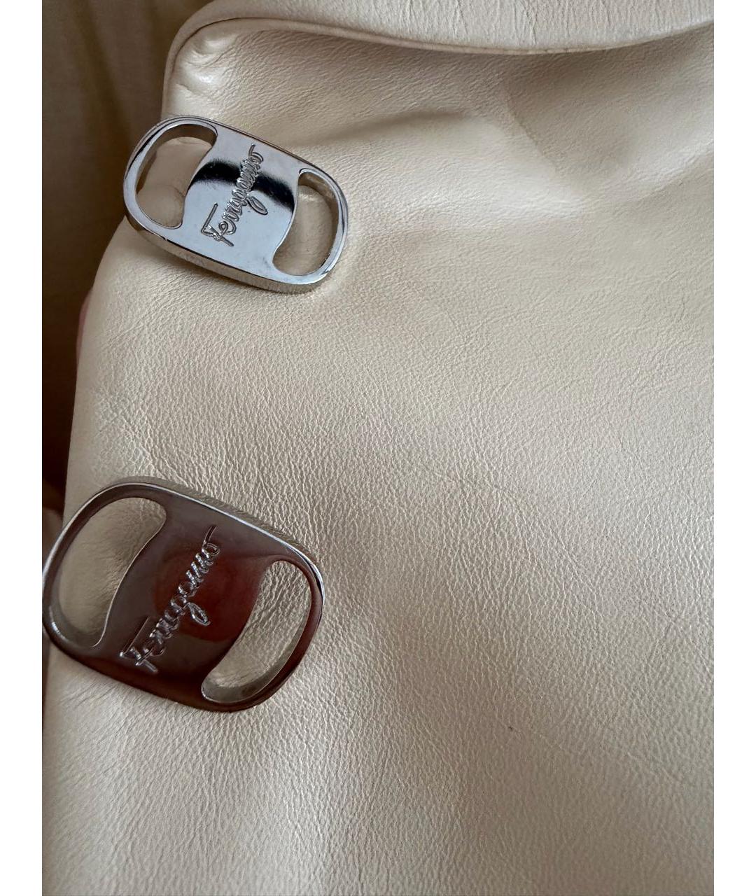 FERRAGAMO Бежевая кожаная куртка, фото 6