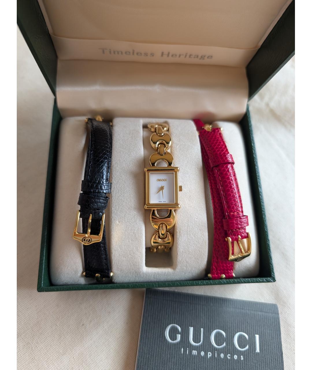GUCCI Золотые позолоченные часы, фото 9