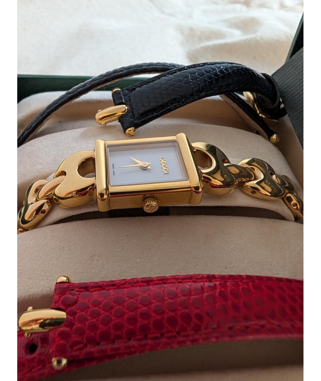 GUCCI Золотые позолоченные часы, фото 4