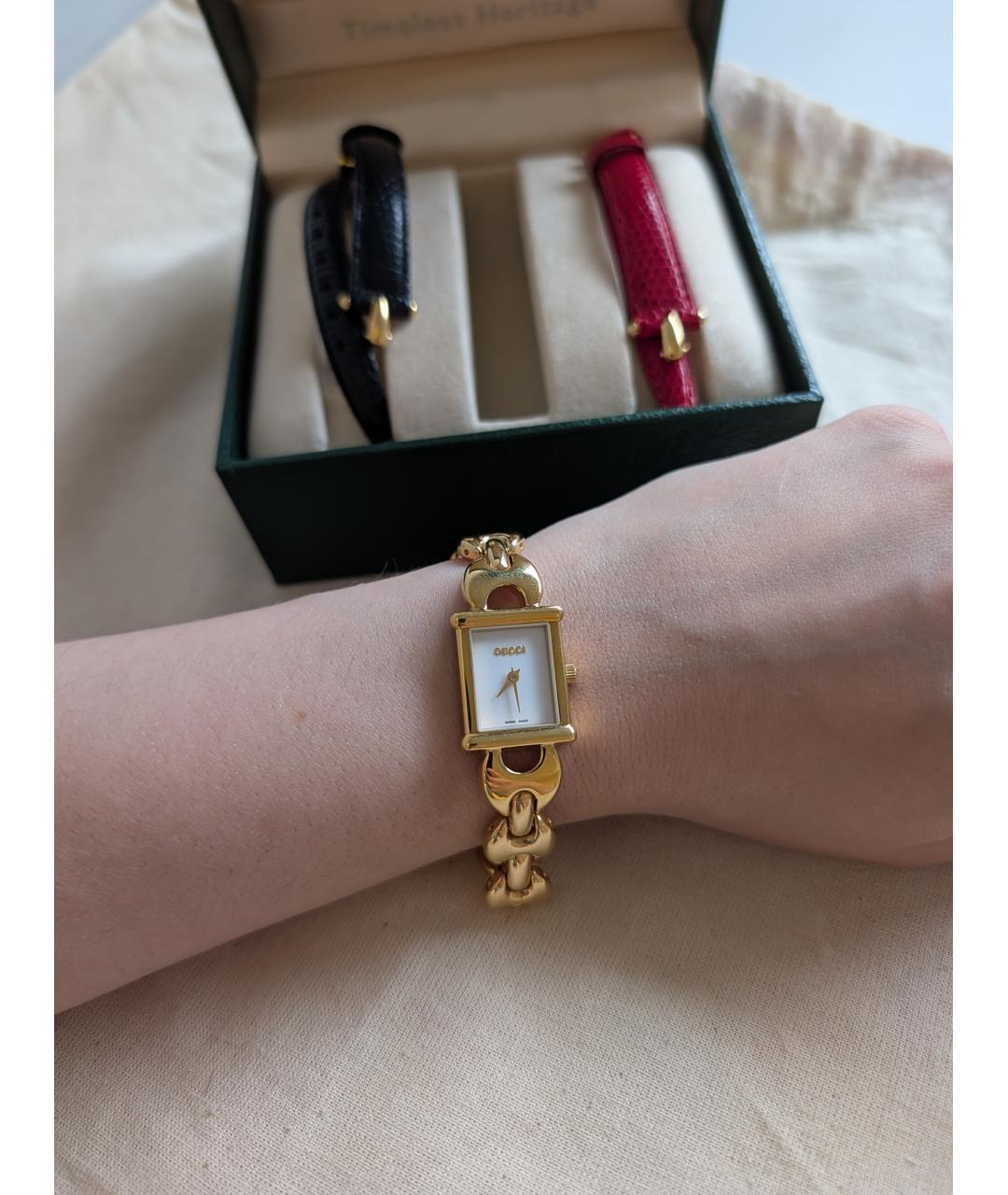 GUCCI Золотые позолоченные часы, фото 8