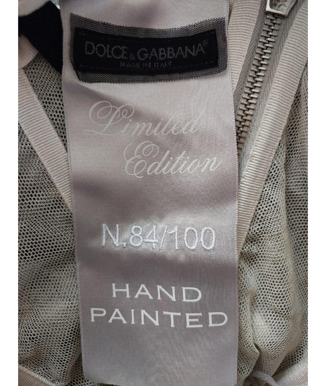 DOLCE&GABBANA Серый шелковый корсет, фото 4