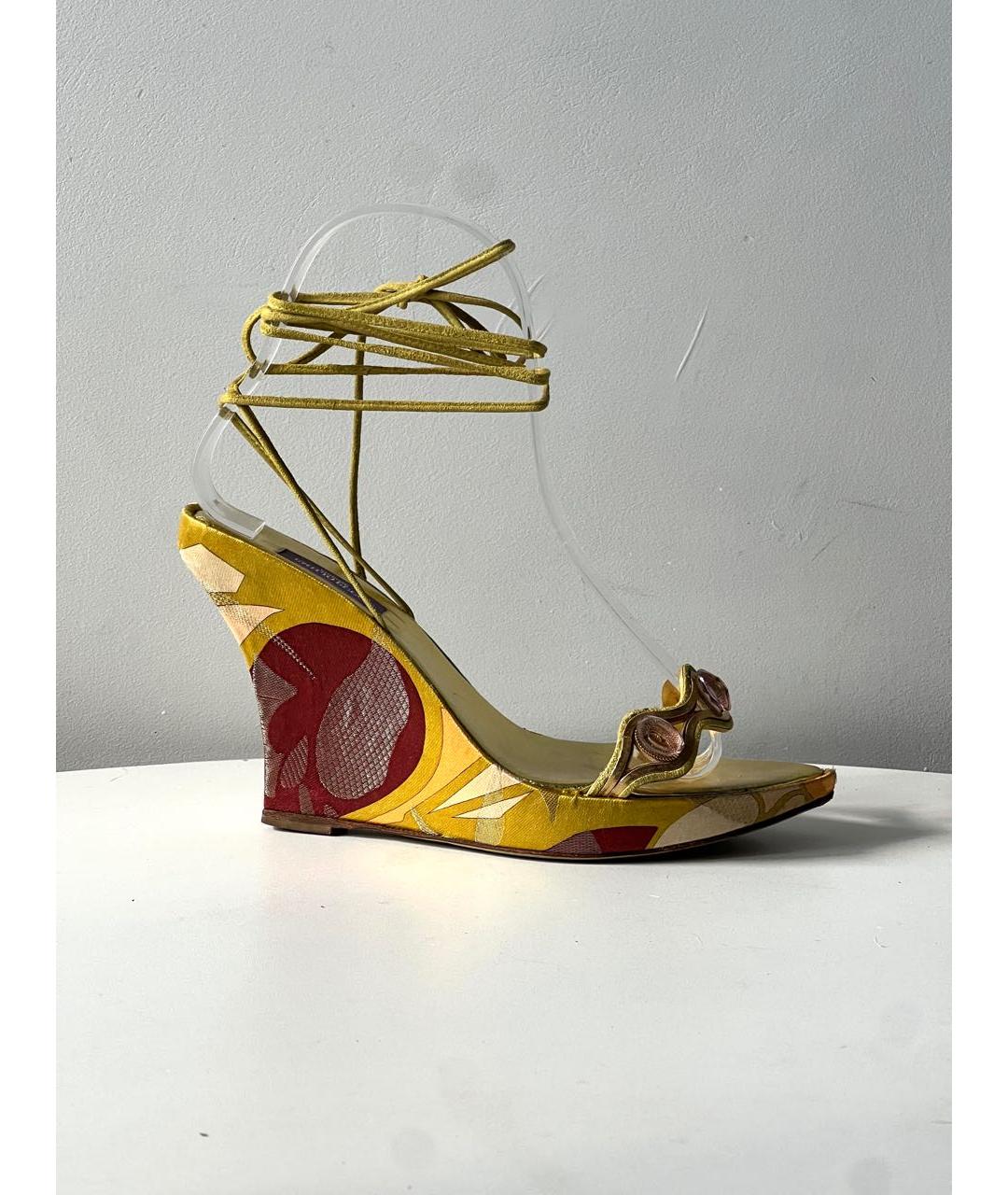 EMILIO PUCCI Мульти текстильные босоножки, фото 8