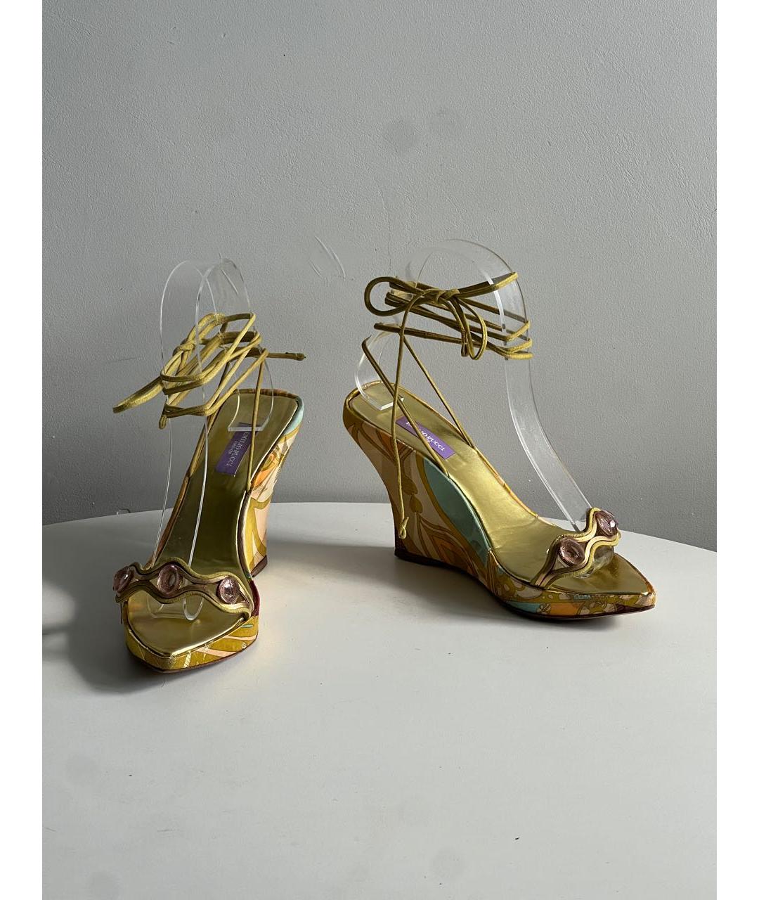 EMILIO PUCCI Мульти текстильные босоножки, фото 2