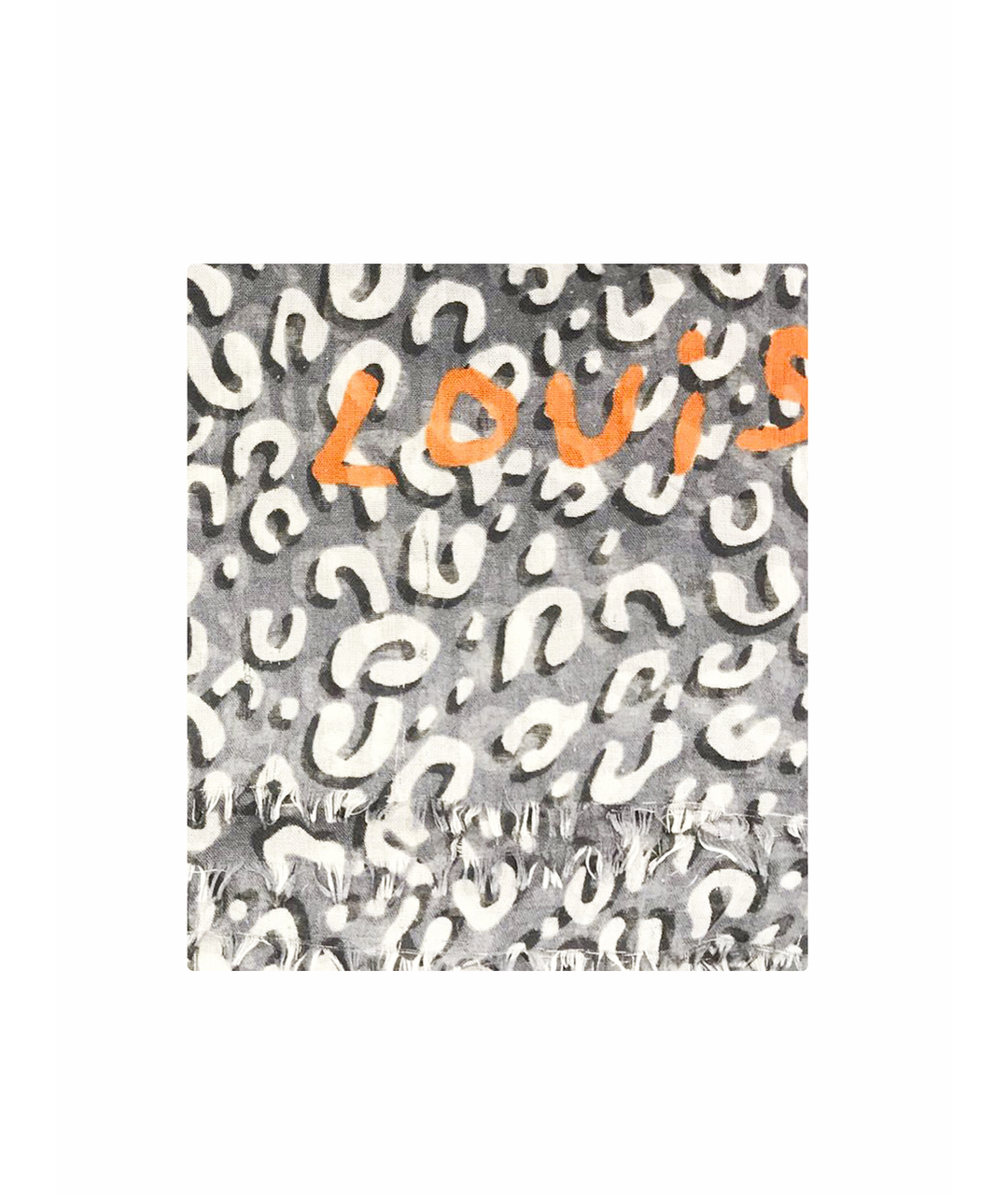 LOUIS VUITTON PRE-OWNED Серый хлопковый шарф, фото 1