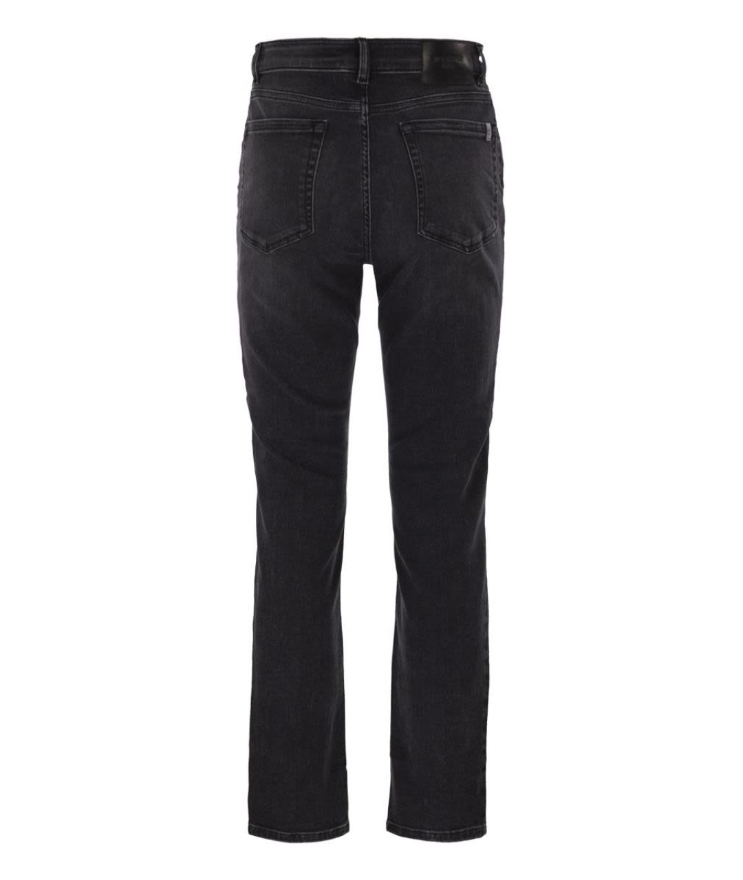 WEEKEND MAX MARA Черные хлопковые прямые джинсы, фото 2