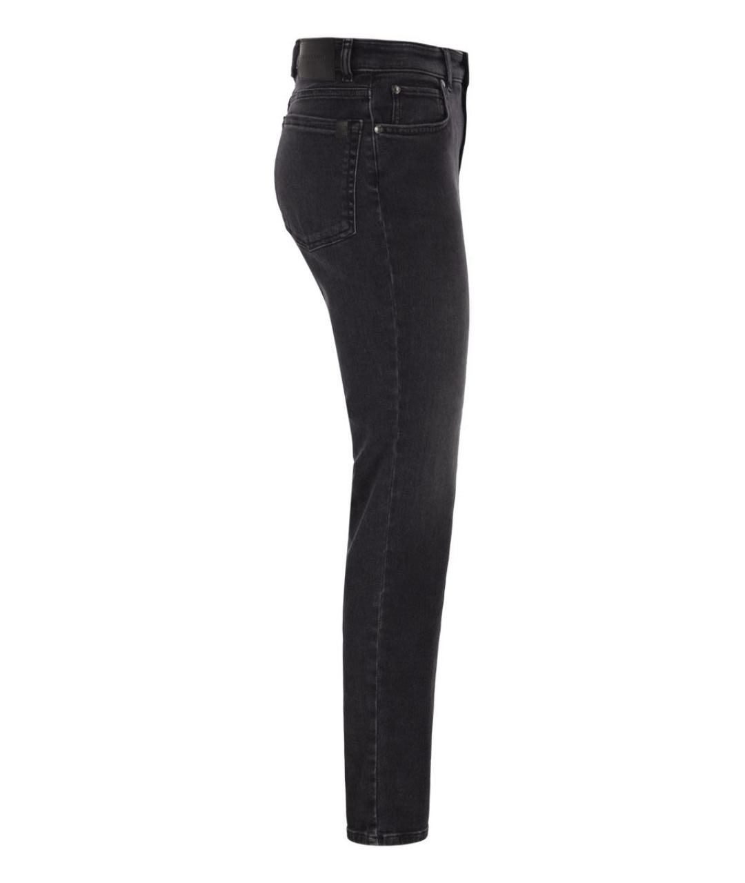 WEEKEND MAX MARA Черные хлопковые прямые джинсы, фото 3
