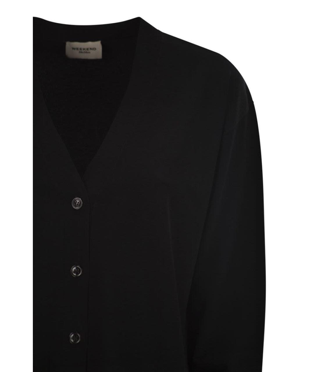 WEEKEND MAX MARA Черный вискозный кардиган, фото 4
