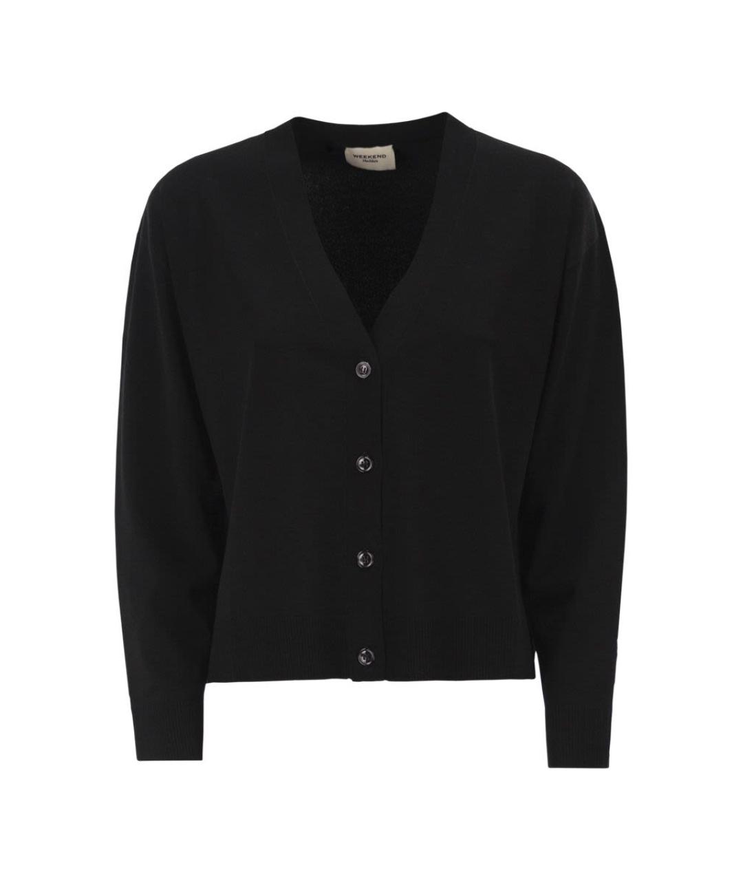 WEEKEND MAX MARA Черный вискозный кардиган, фото 1