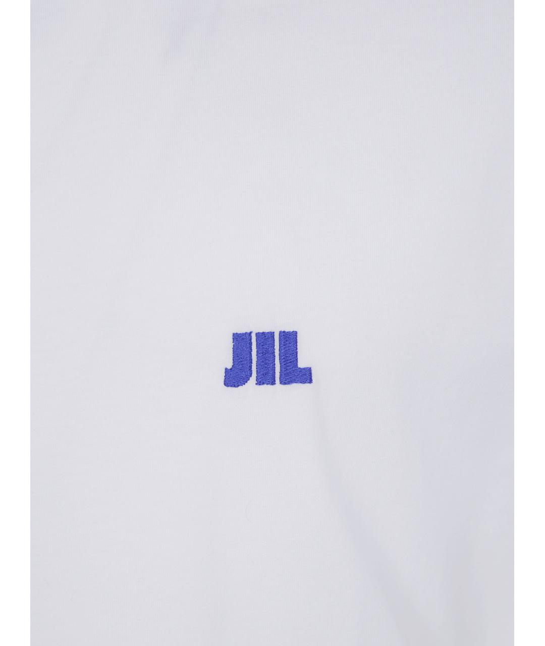 JIL SANDER Белая хлопковая футболка, фото 3