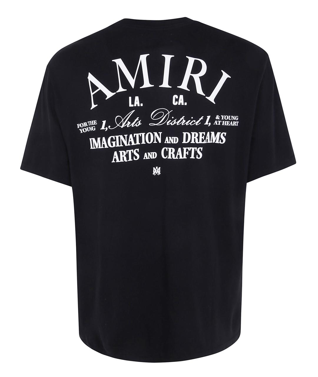 AMIRI Черная хлопковая футболка, фото 2