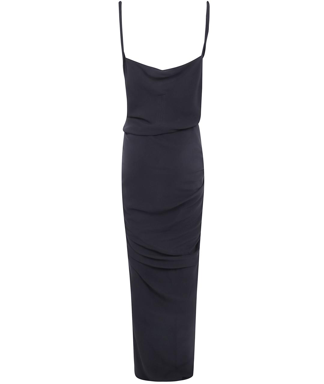 RICK OWENS Черное вискозное повседневное платье, фото 2