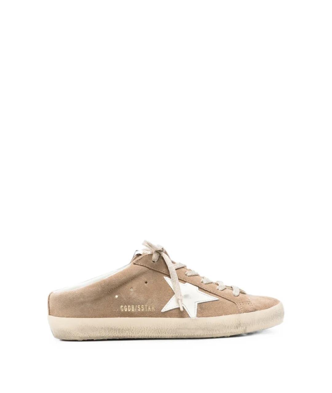 GOLDEN GOOSE Коричневые замшевые кеды, фото 1
