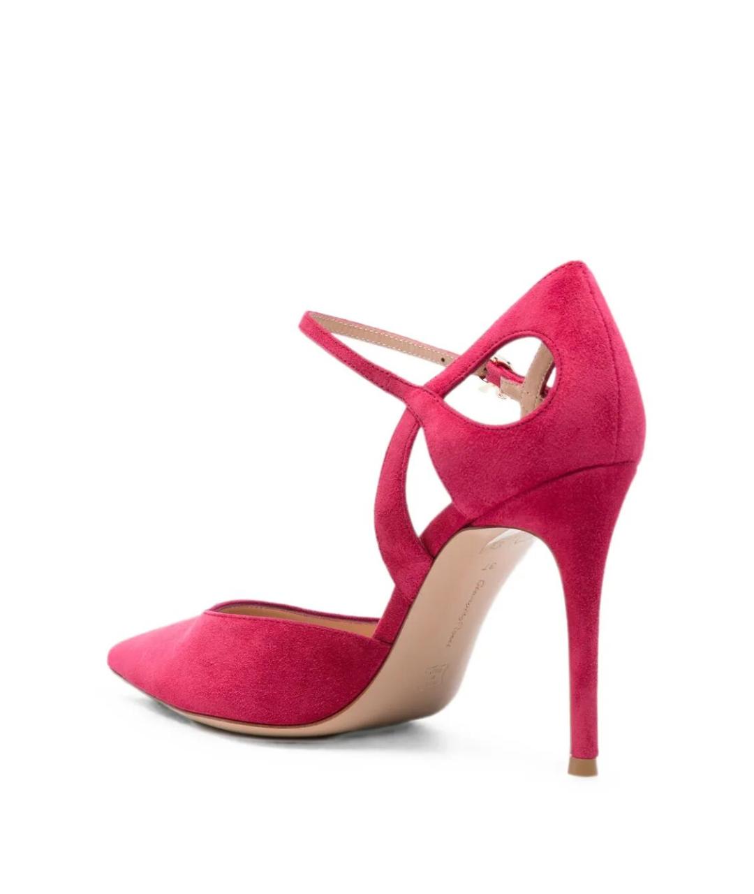GIANVITO ROSSI Розовые замшевые туфли, фото 4