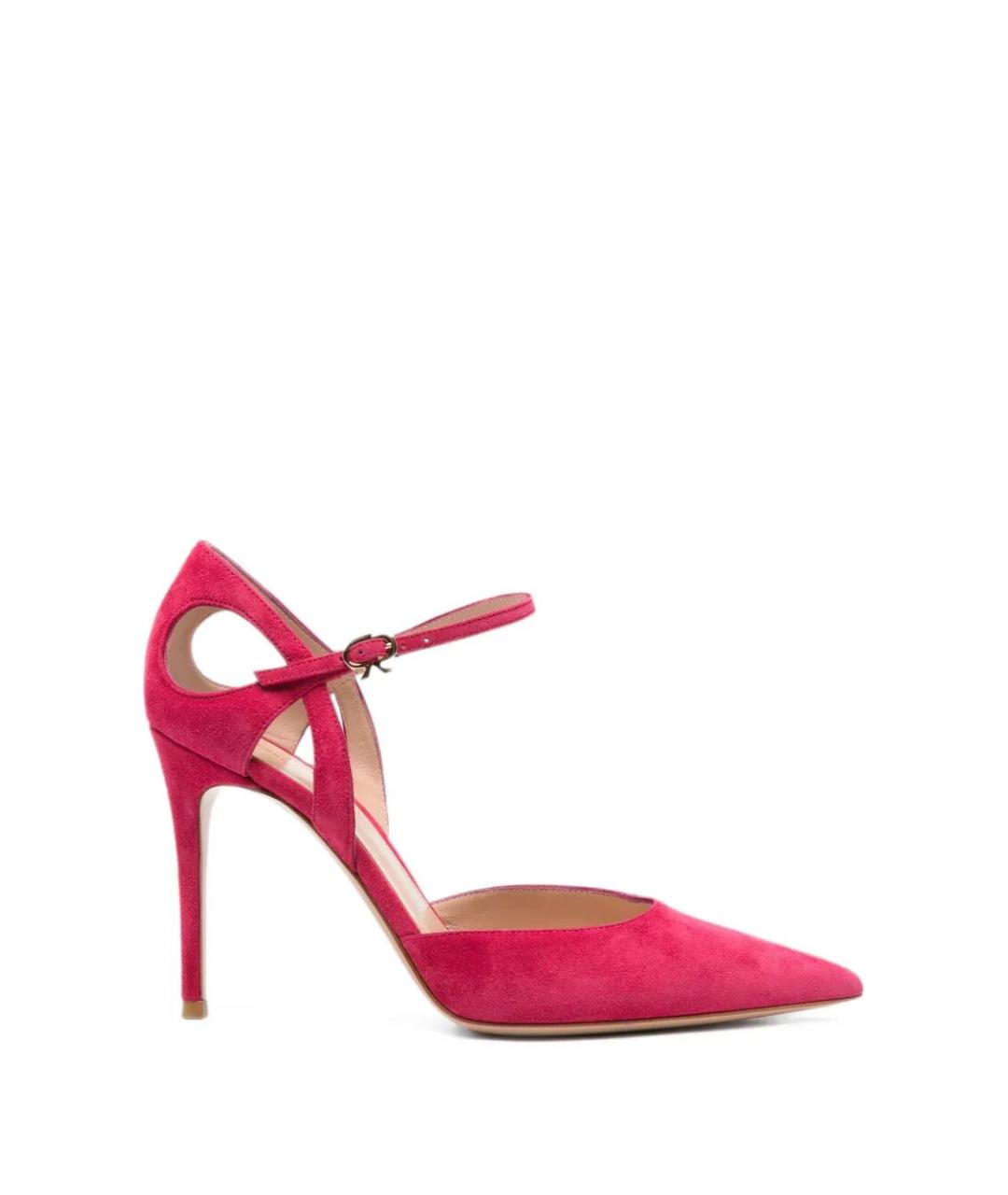 GIANVITO ROSSI Розовые замшевые туфли, фото 1