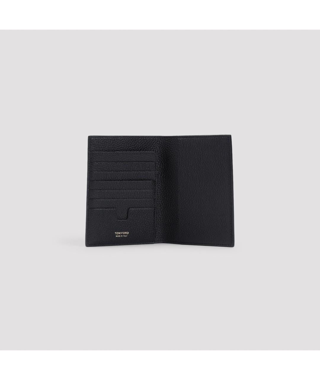 TOM FORD Черный кожаный кошелек, фото 3