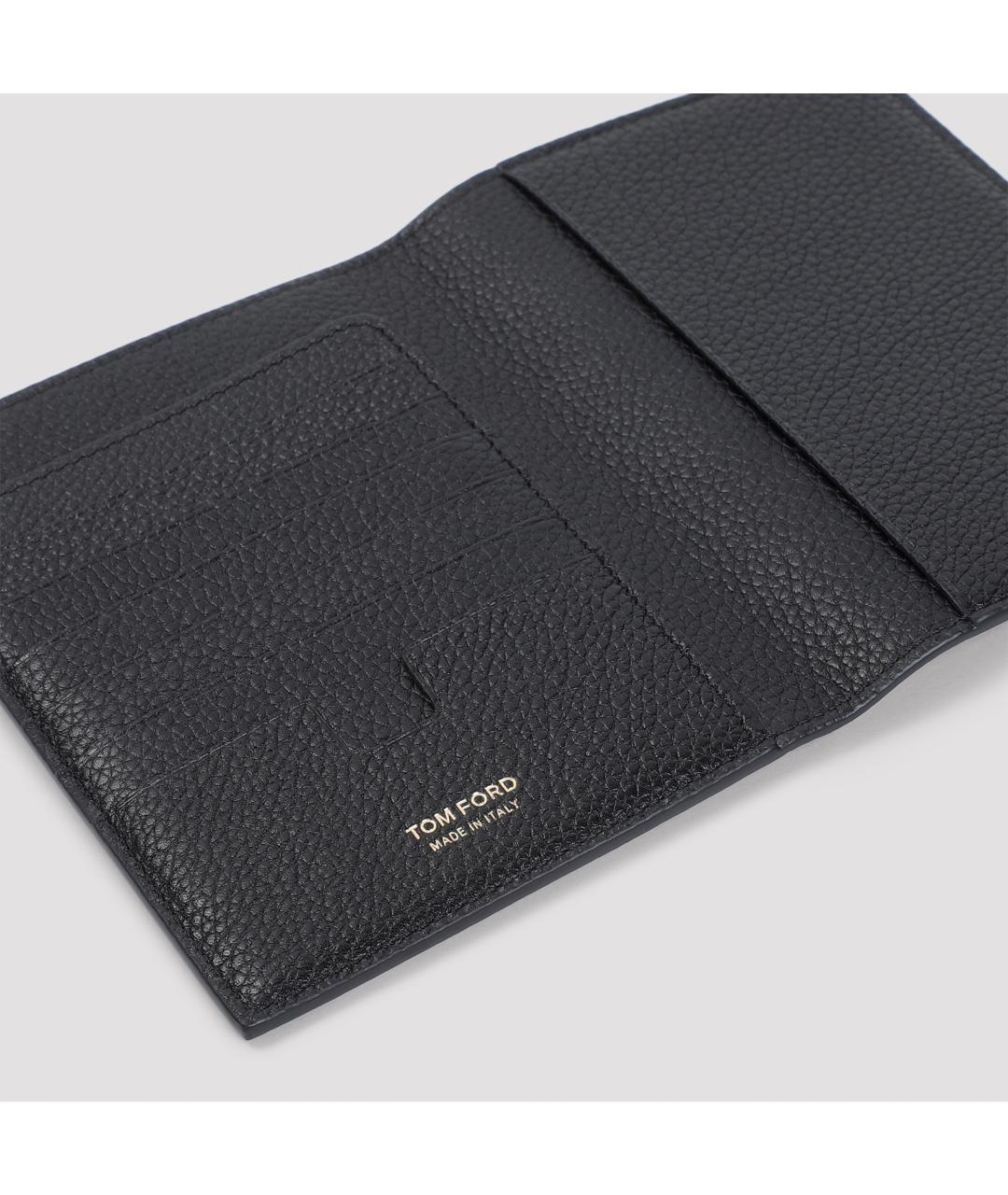 TOM FORD Черный кожаный кошелек, фото 4