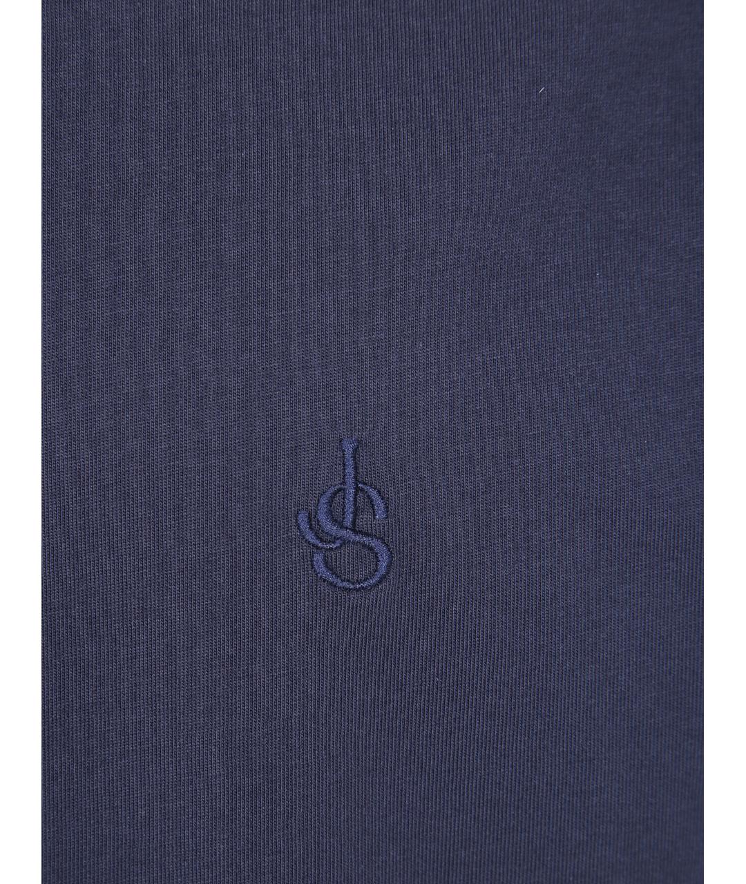 JIL SANDER Синяя хлопковая футболка, фото 3