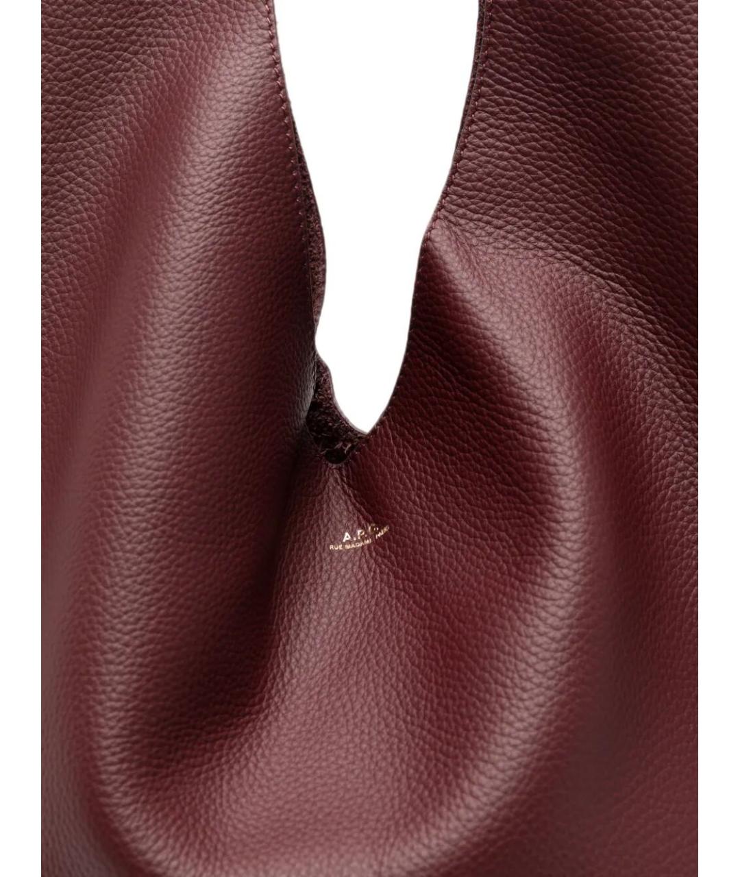 A.P.C. Красная кожаная сумка через плечо, фото 3