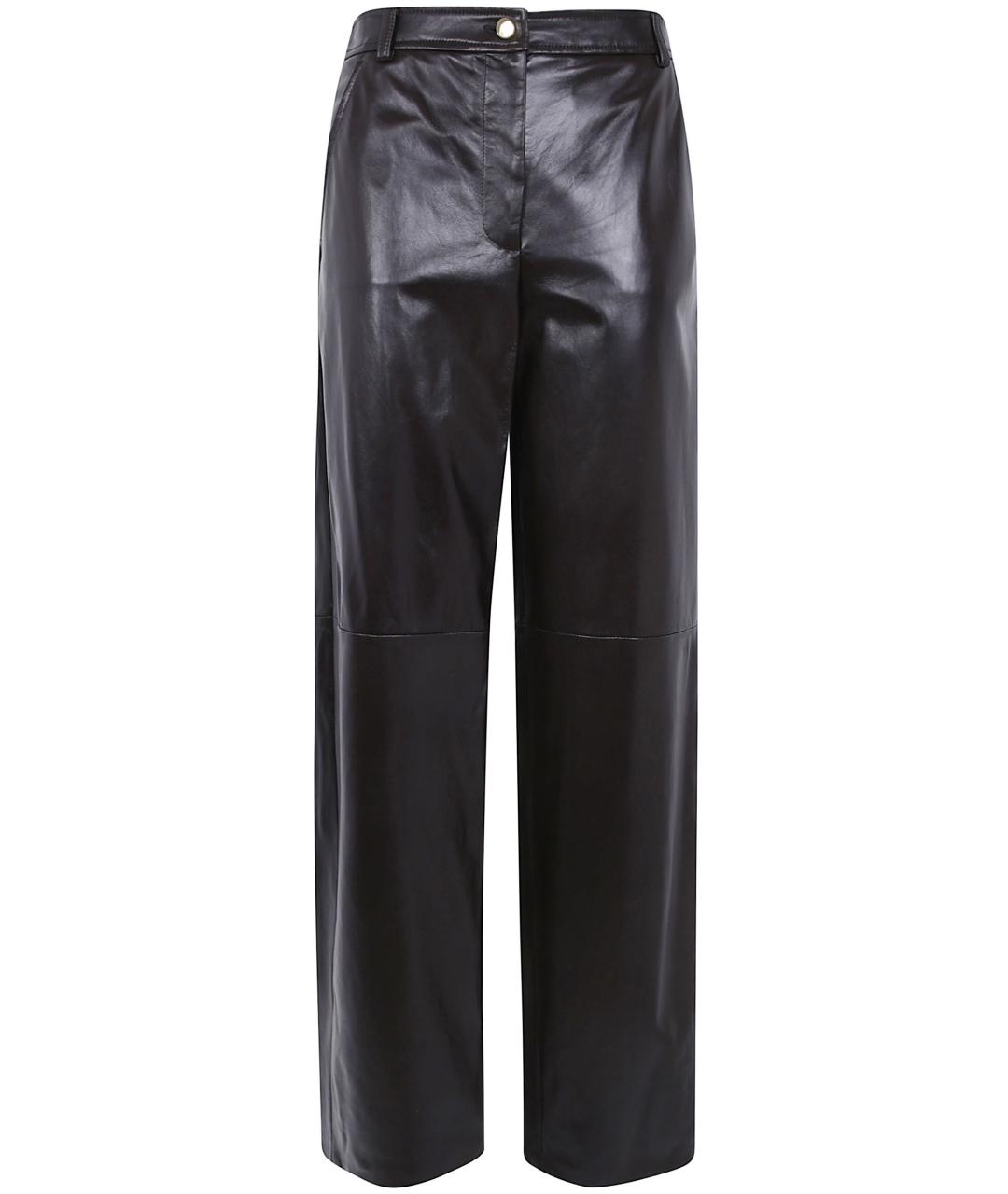MAX MARA STUDIO Кожаные прямые брюки, фото 1