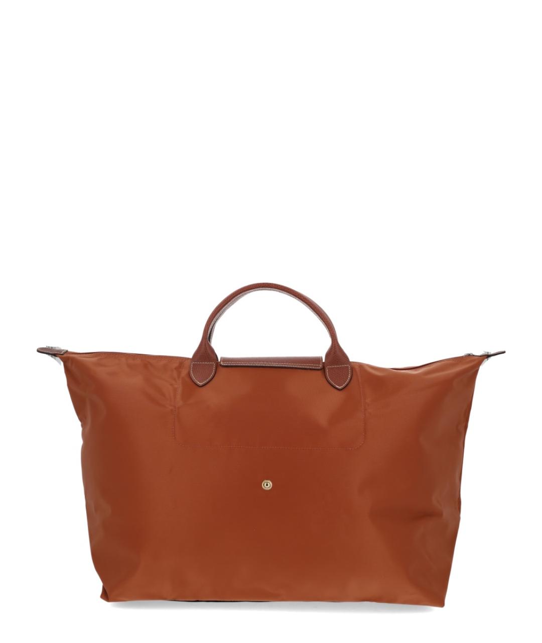 LONGCHAMP Коричневая синтетическая сумка с короткими ручками, фото 2