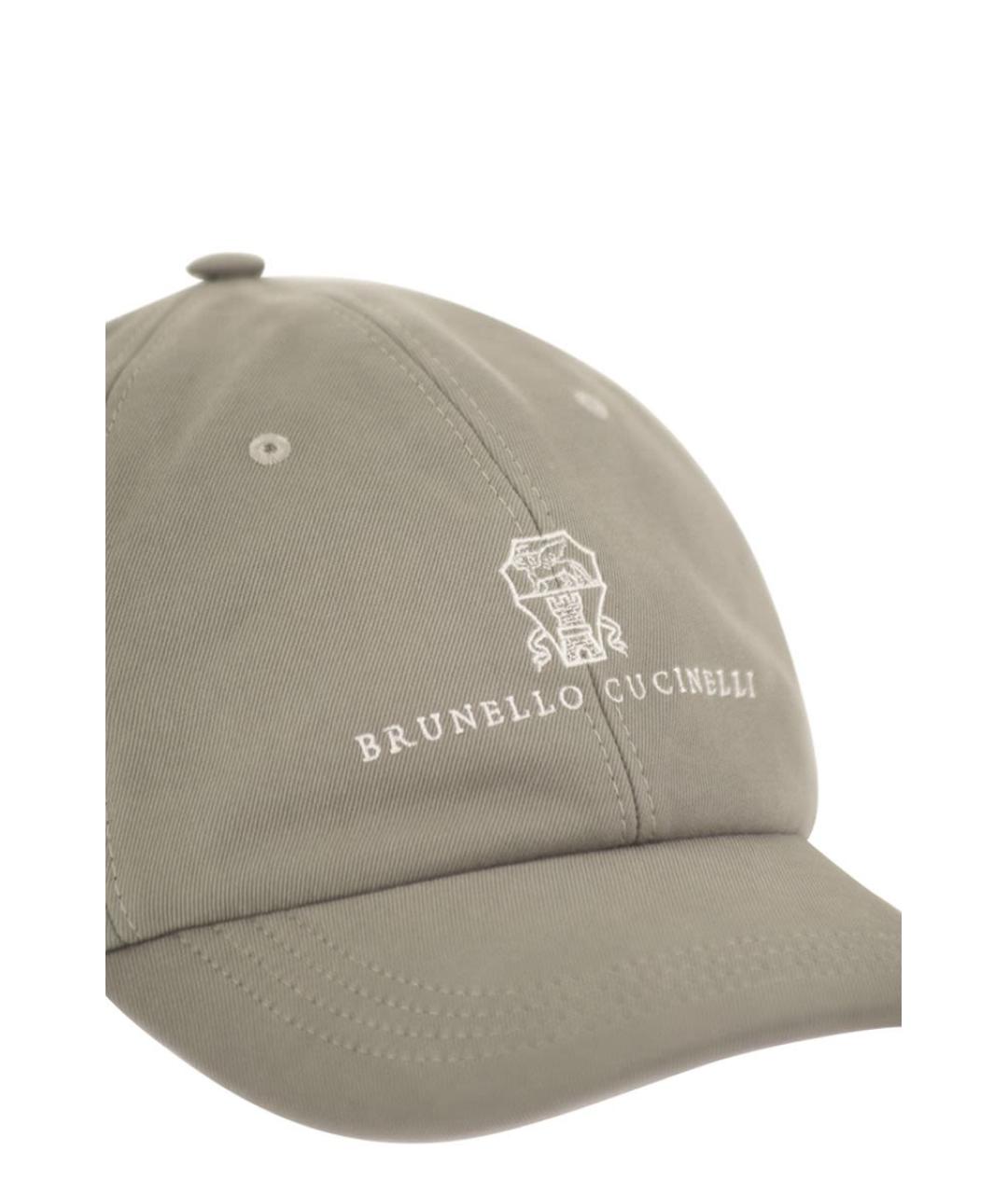 BRUNELLO CUCINELLI Серая хлопковая кепка/бейсболка, фото 4