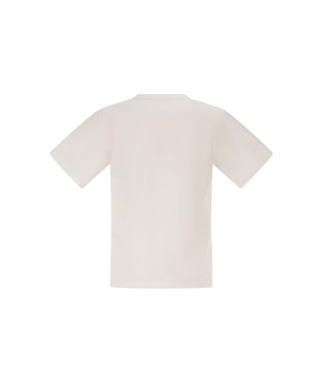 WEEKEND MAX MARA Белая хлопковая футболка, фото 2