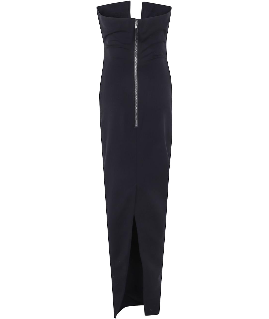 RICK OWENS Черное шерстяное коктейльное платье, фото 2