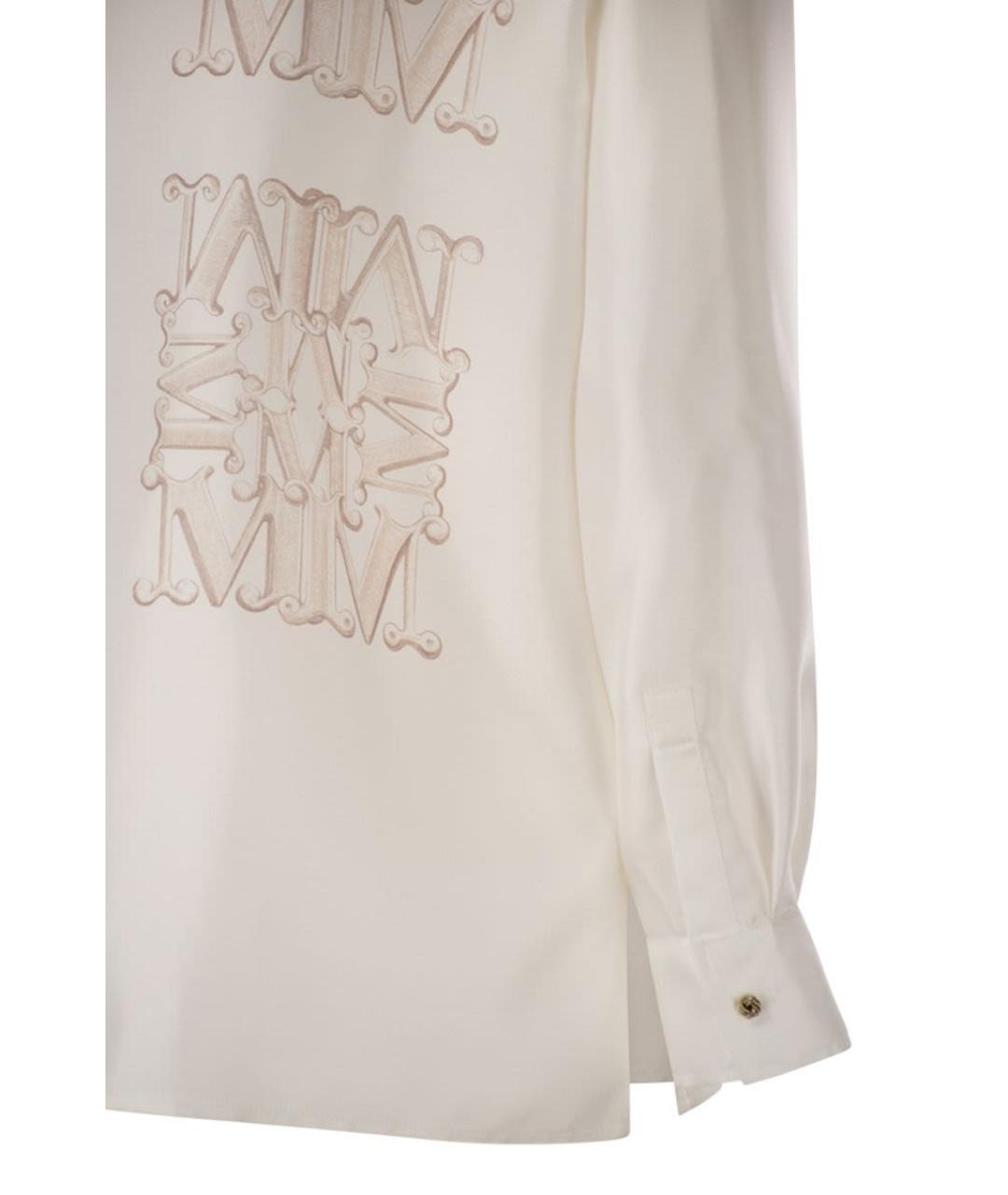 MAX MARA Белая шелковая рубашка, фото 4