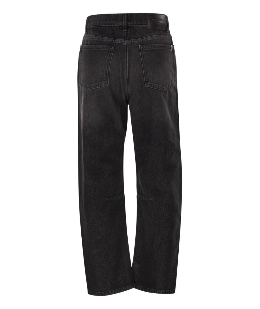 WEEKEND MAX MARA Черные хлопковые прямые джинсы, фото 2