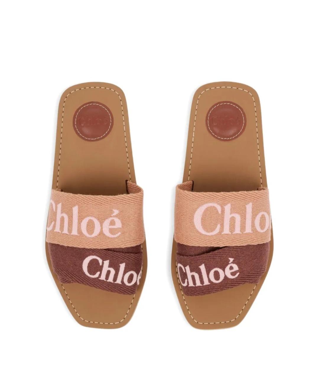 CHLOE Коричневые синтетические сандалии, фото 3