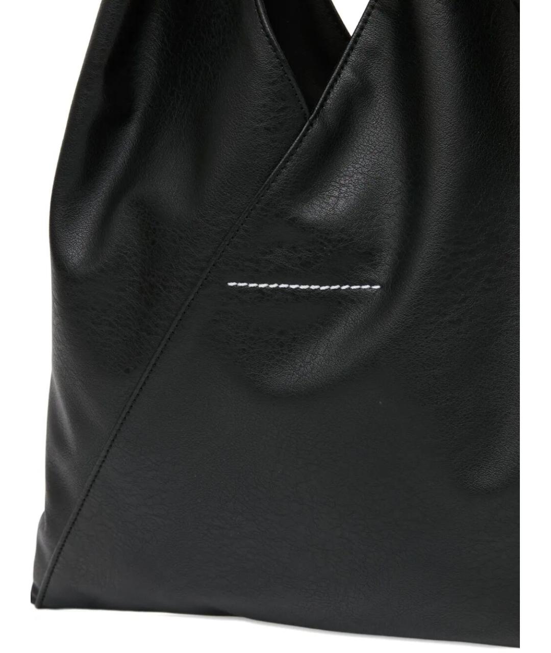 MM6 MAISON MARGIELA Черная сумка с короткими ручками из искусственной кожи, фото 2