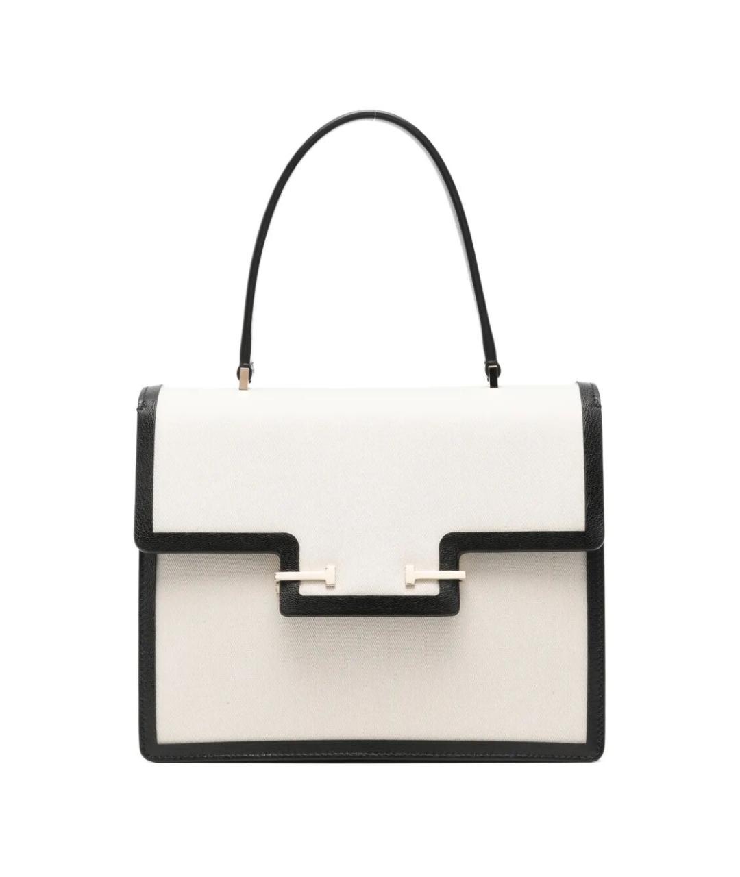 TOM FORD Белая кожаная сумка с короткими ручками, фото 1