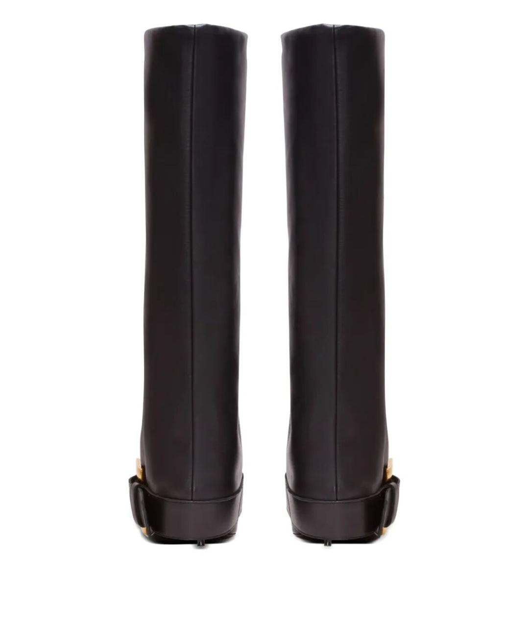 BALMAIN Черные кожаные сапоги, фото 4