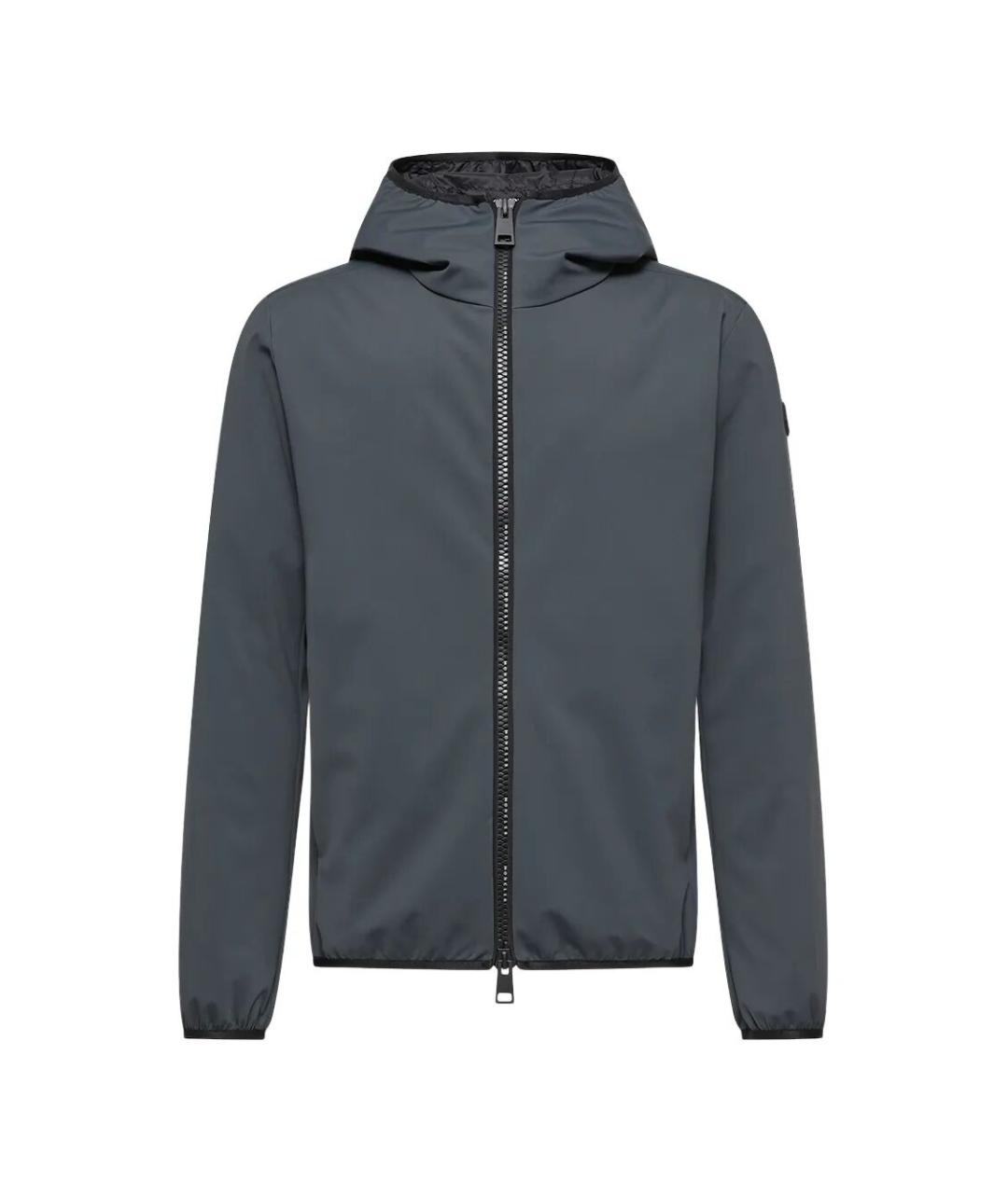 MONCLER Серая полиамидовая куртка, фото 1