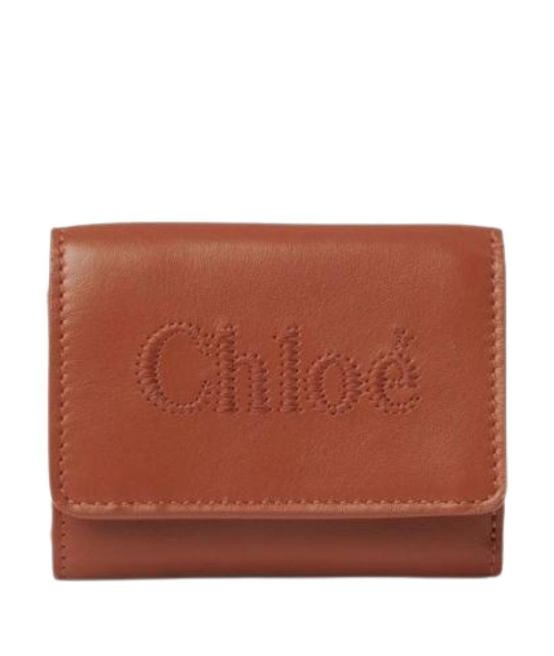 CHLOE Коричневый кожаный кошелек, фото 1