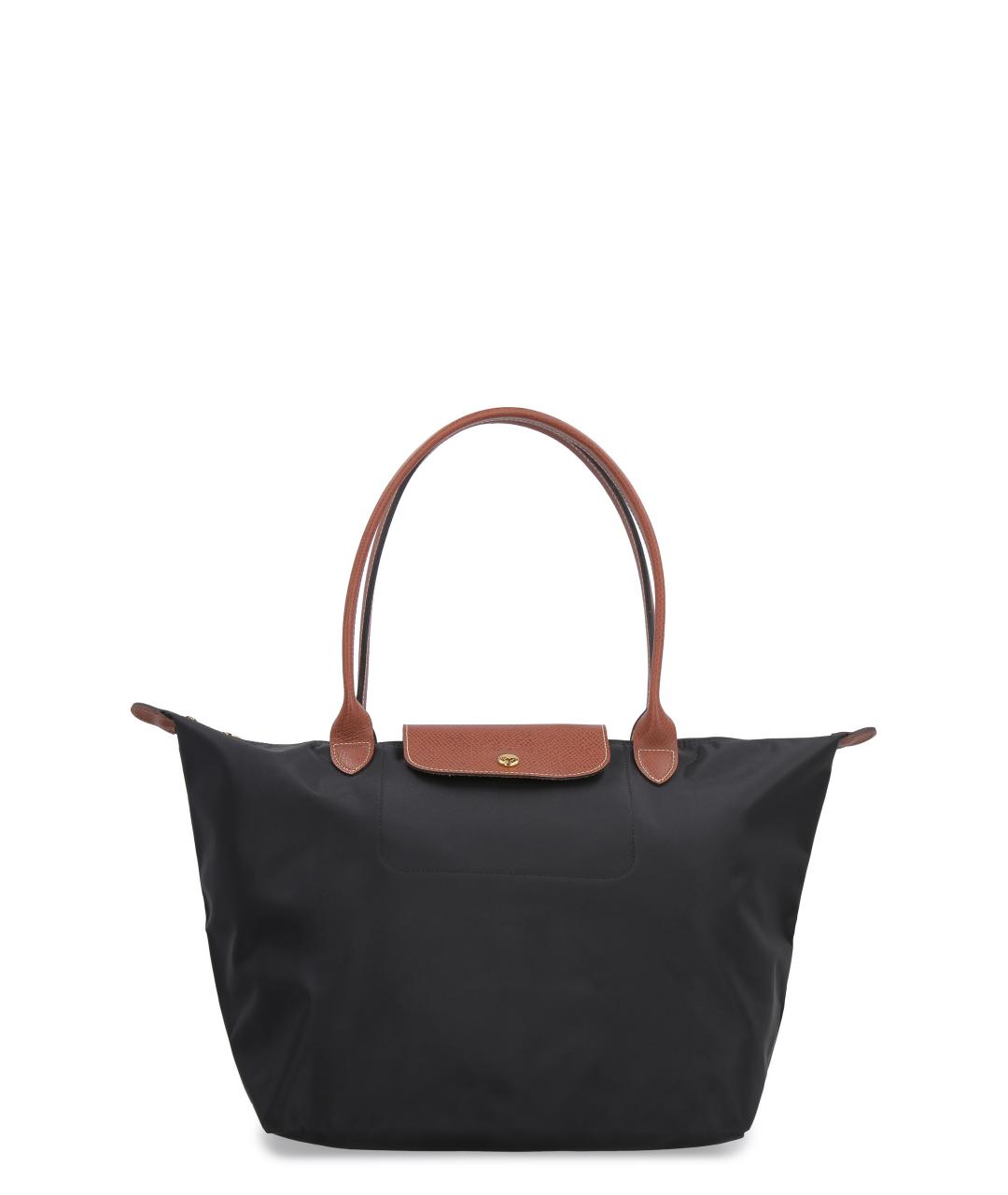 LONGCHAMP Черная синтетическая сумка тоут, фото 1