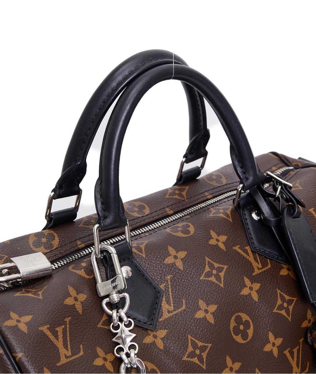 LOUIS VUITTON Коричневая кожаная сумка с короткими ручками, фото 4