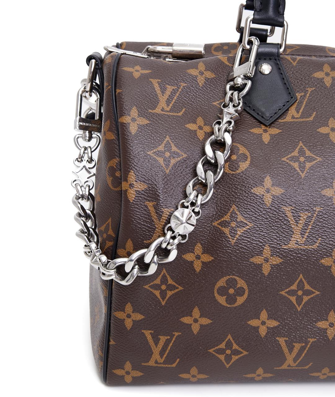 LOUIS VUITTON Коричневая кожаная сумка с короткими ручками, фото 5