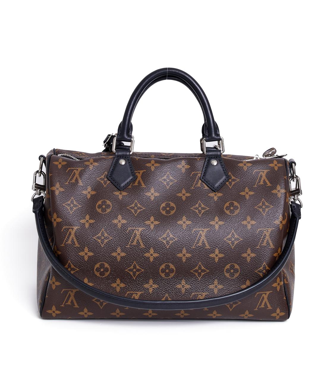 LOUIS VUITTON Коричневая кожаная сумка с короткими ручками, фото 3