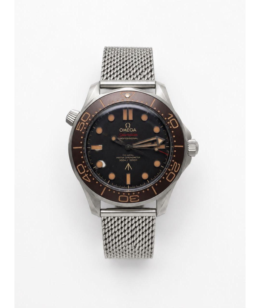 OMEGA Черные часы, фото 5